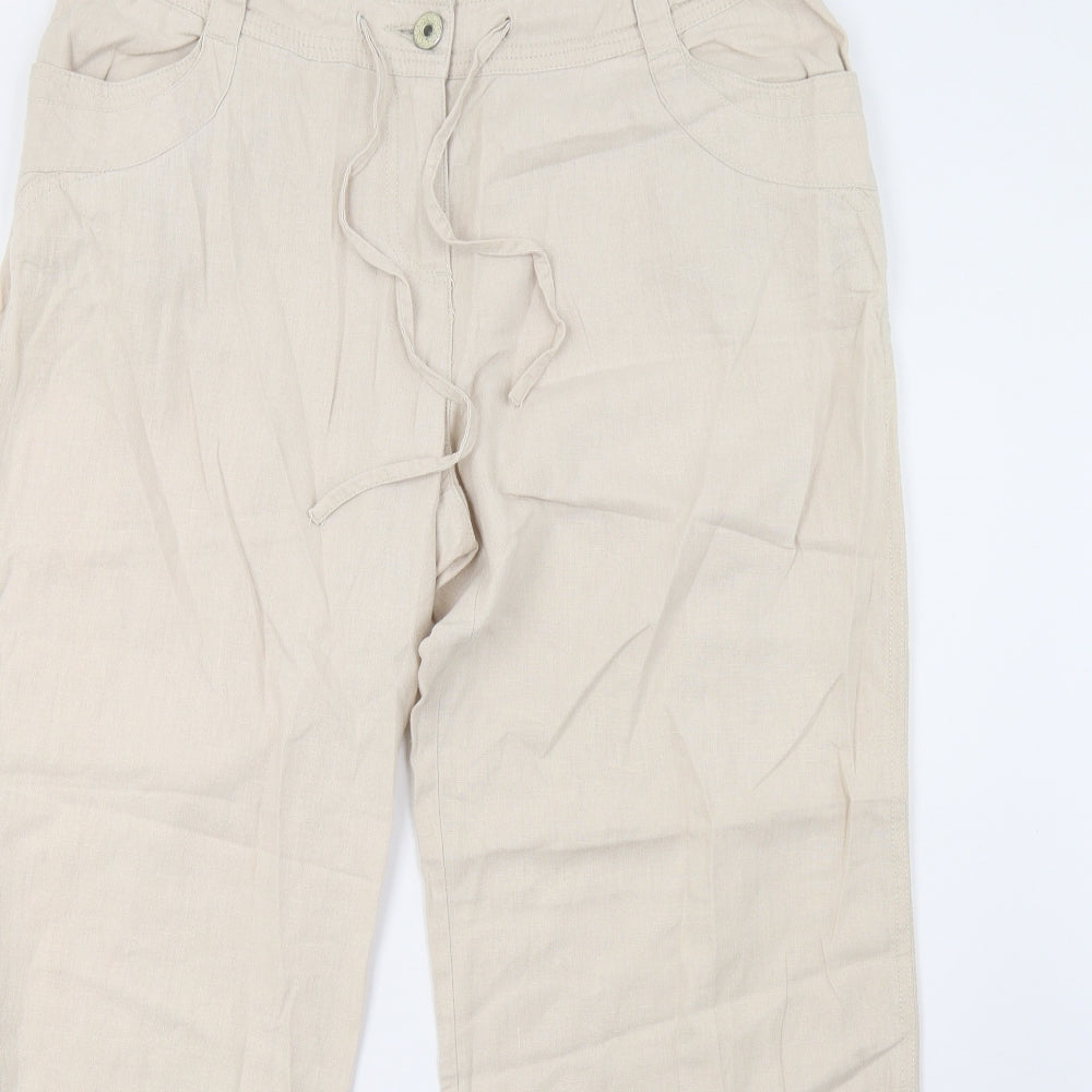 NEXT Womens Beige   Trousers  Size 14 L32 in