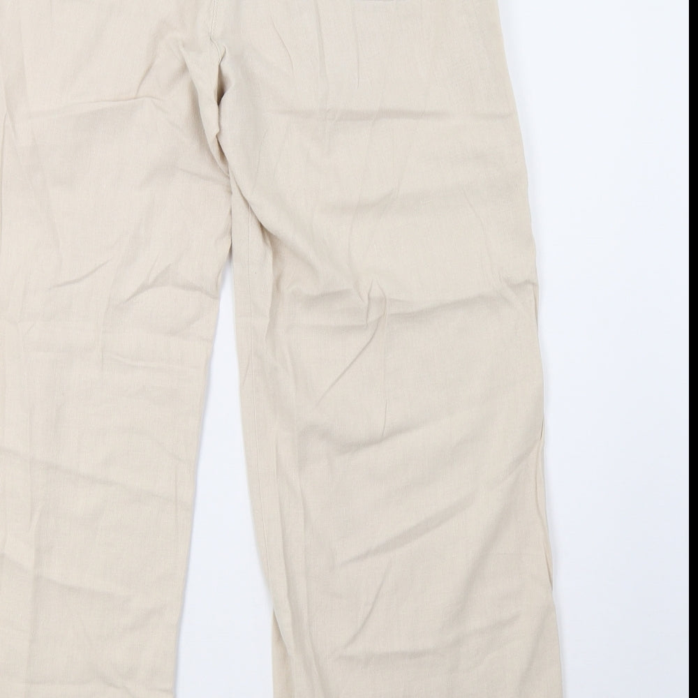 NEXT Womens Beige   Trousers  Size 14 L32 in