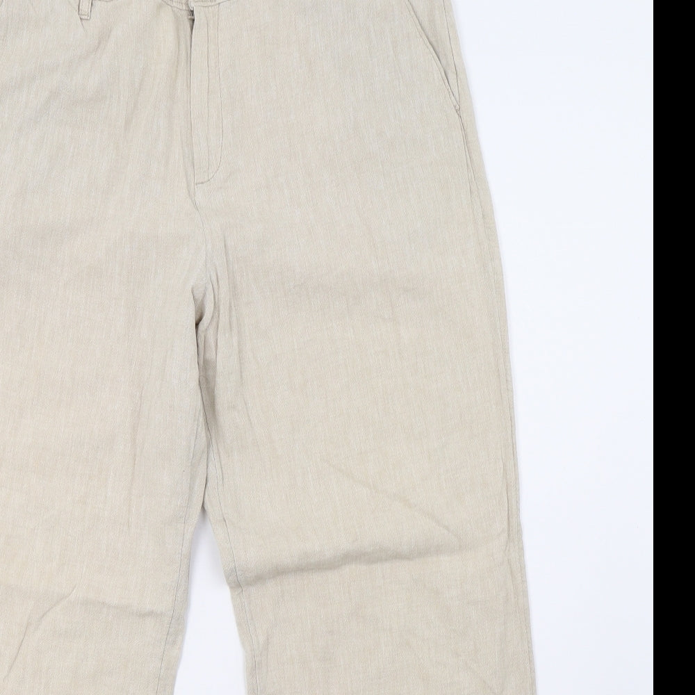Sainsburys Womens Beige   Trousers  Size 14 L28 in