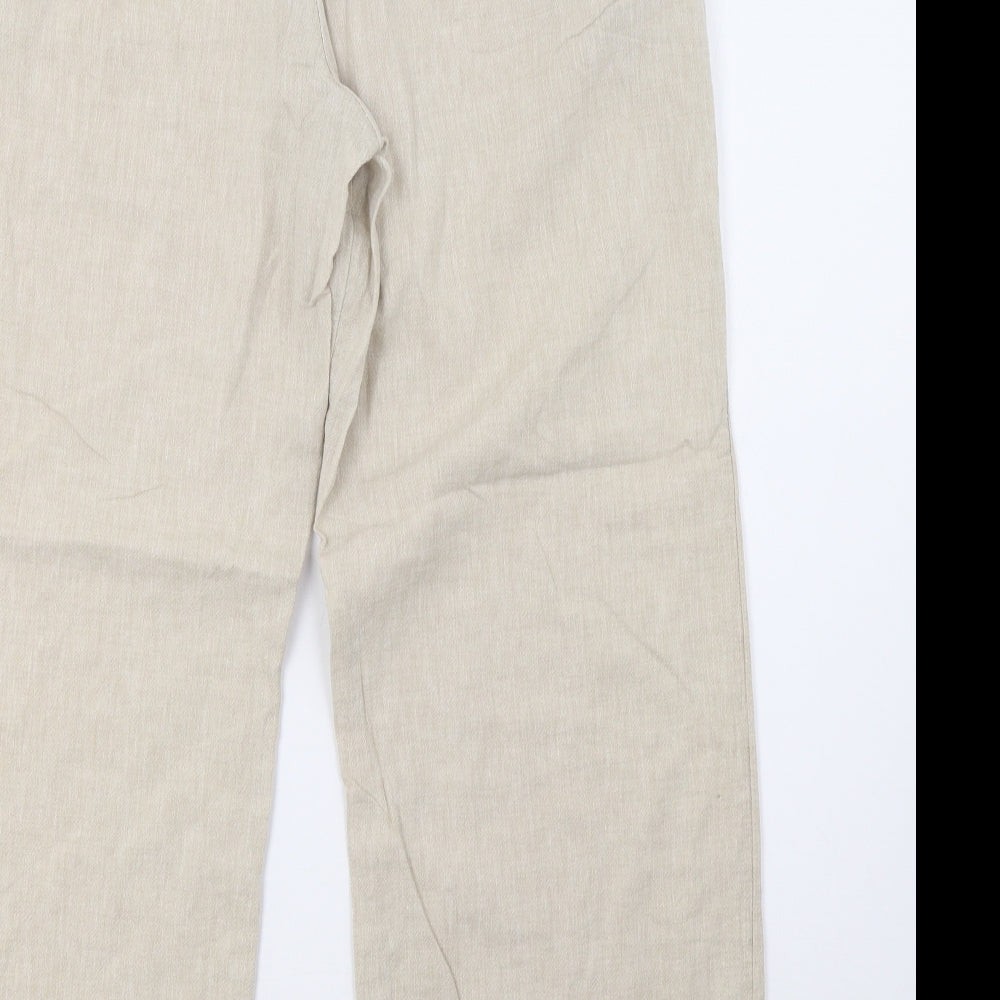 Sainsburys Womens Beige   Trousers  Size 14 L28 in