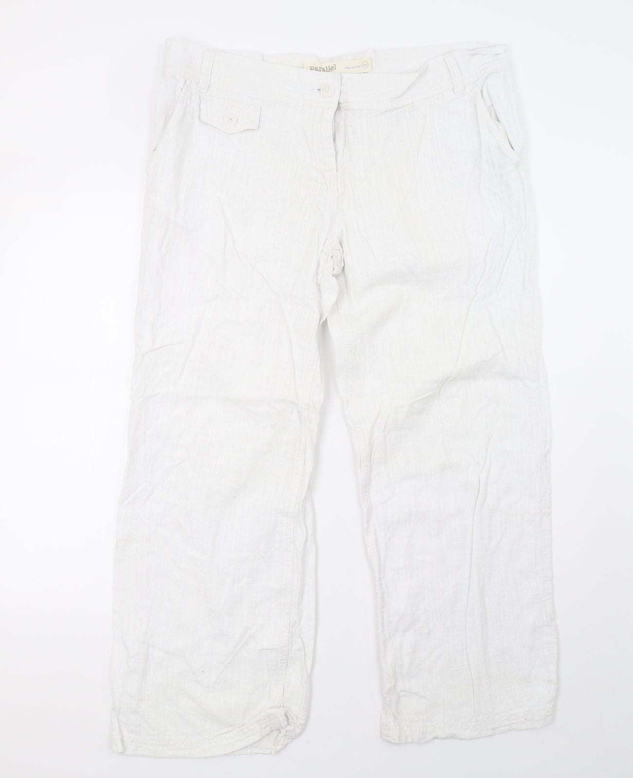 NEXT Womens White   Trousers  Size 16 L30 in