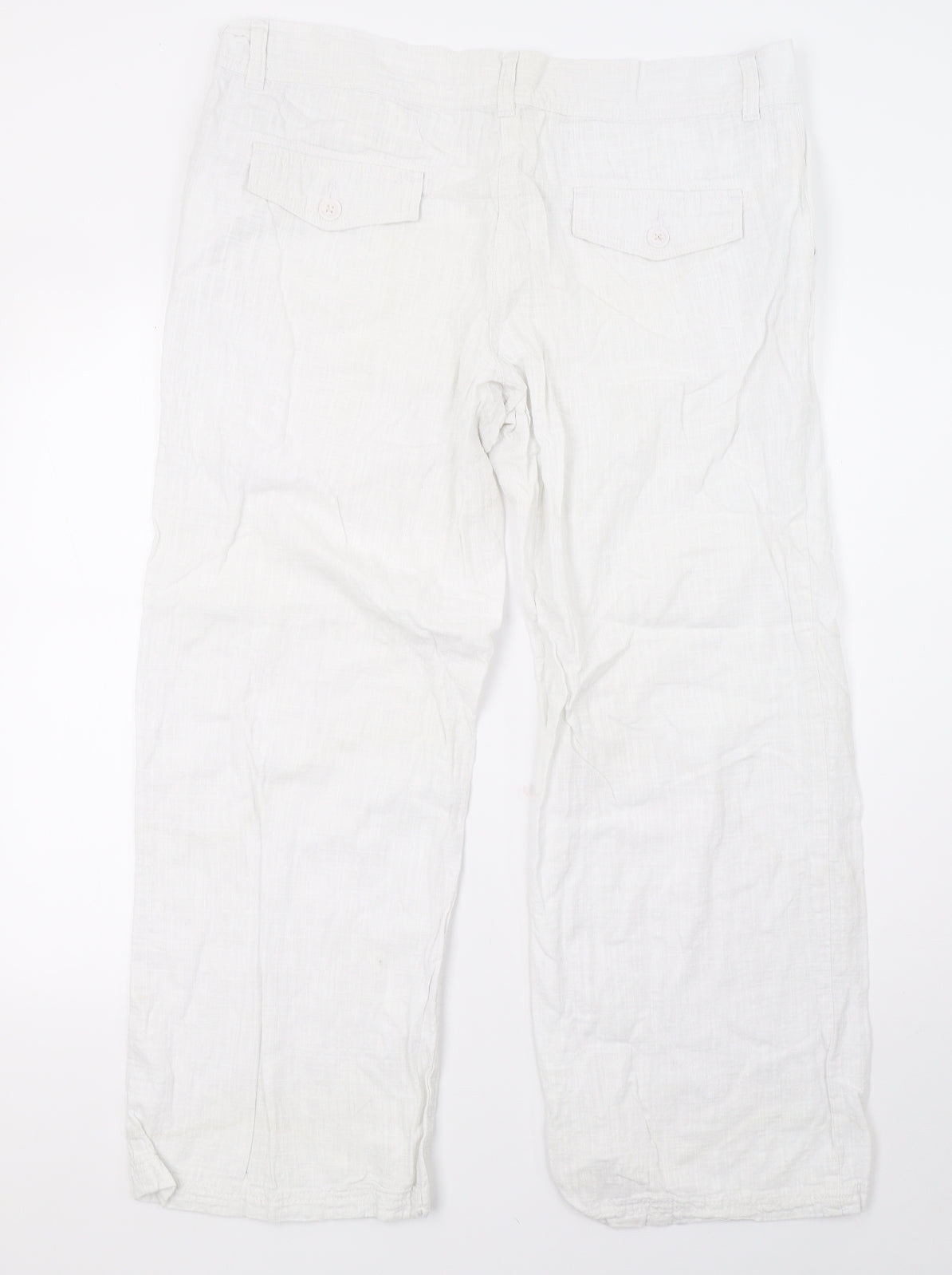 NEXT Womens White   Trousers  Size 16 L30 in