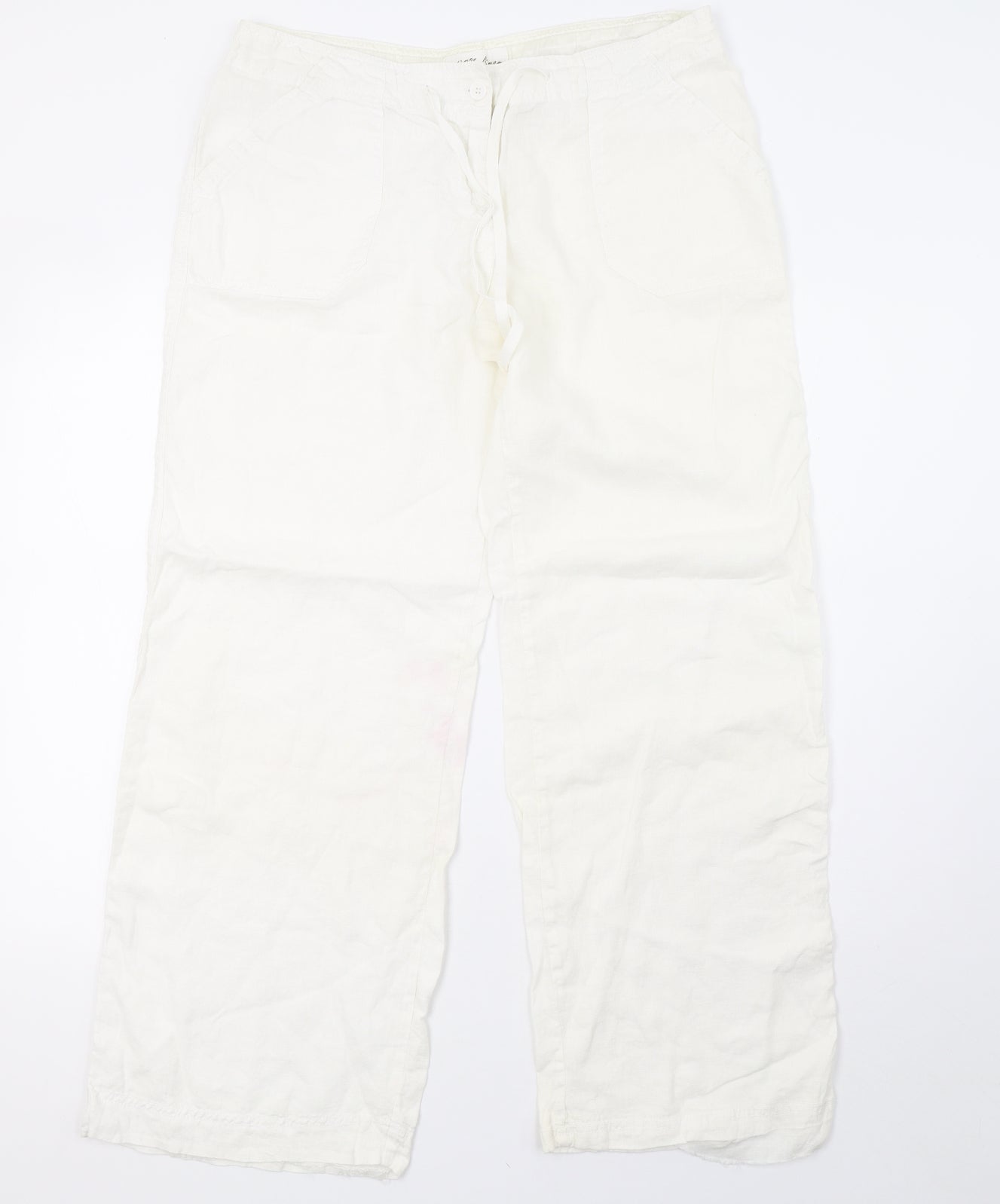 Primark Womens White   Trousers  Size 12 L30 in