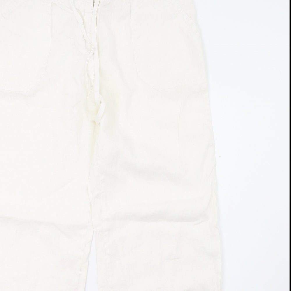 Primark Womens White   Trousers  Size 12 L30 in