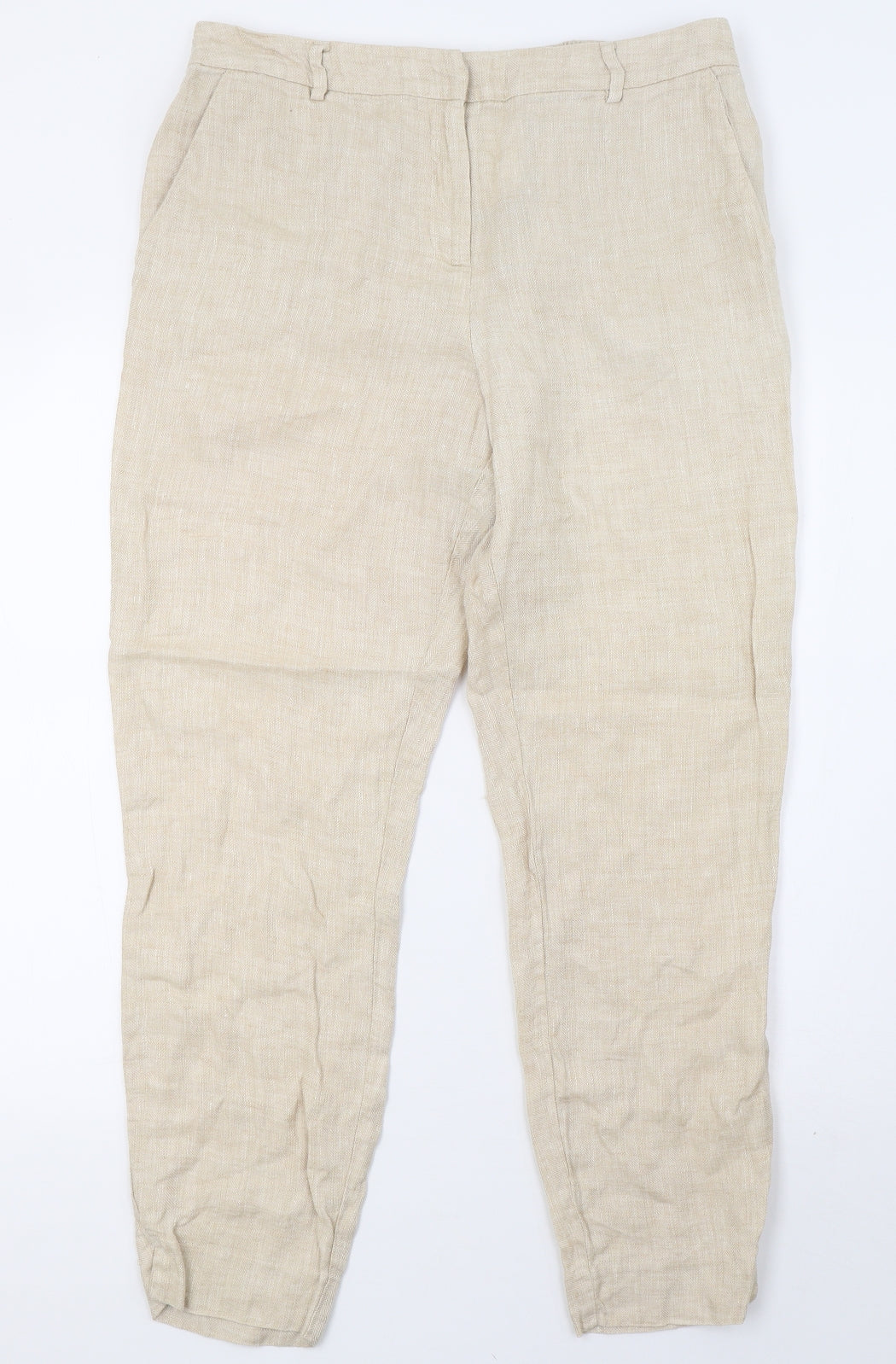 sainsburys Womens Beige   Trousers  Size 14 L28 in