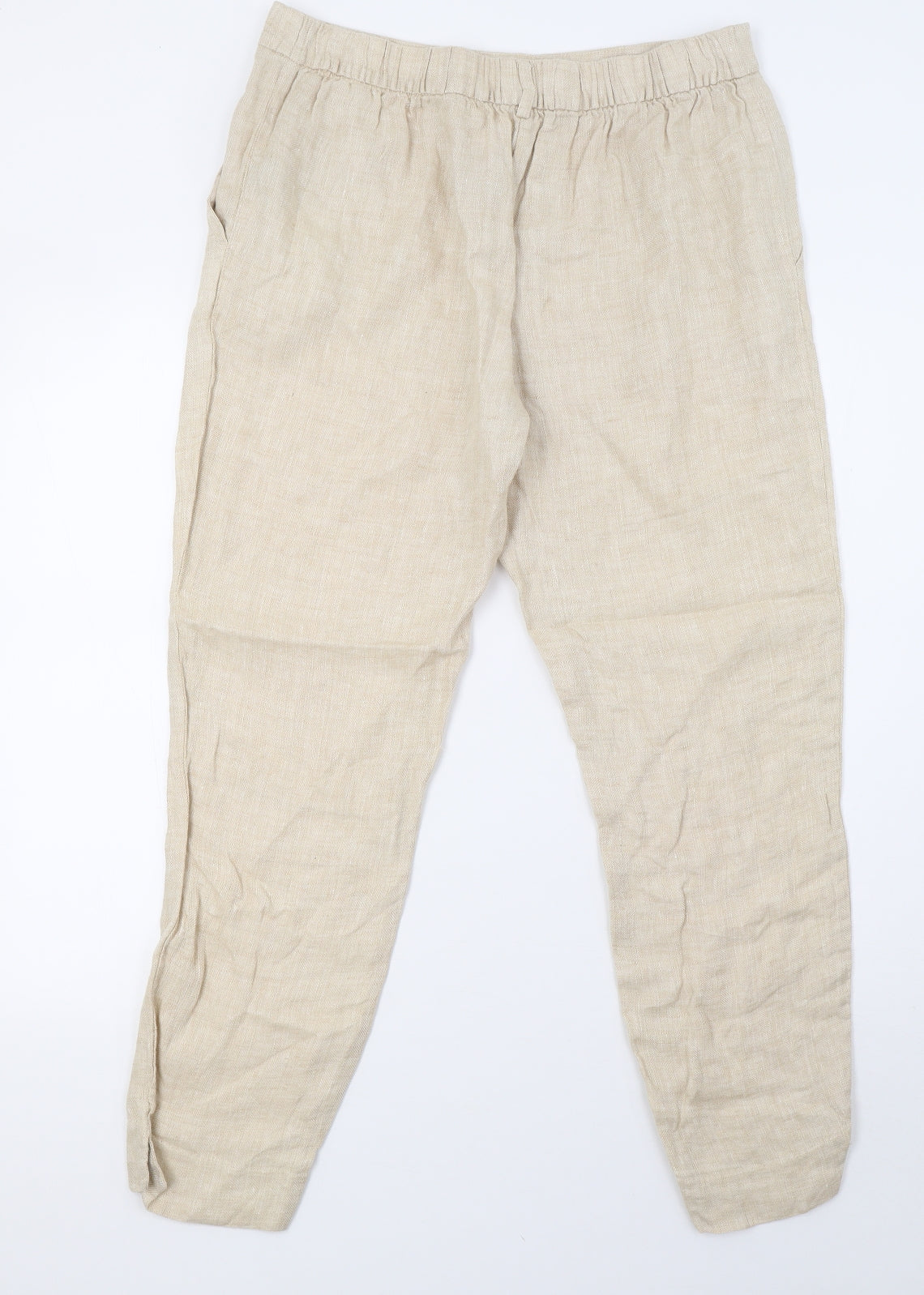 sainsburys Womens Beige   Trousers  Size 14 L28 in