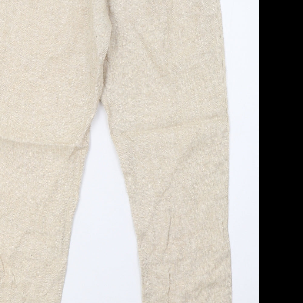sainsburys Womens Beige   Trousers  Size 14 L28 in