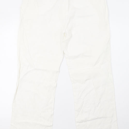 Preworn Womens White   Trousers  Size 14 L28 in