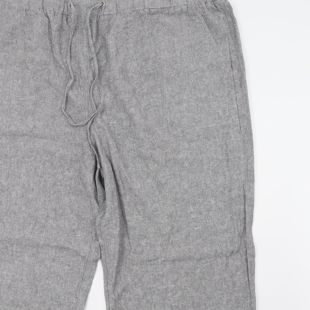 Cotton Traders Womens Grey   Trousers  Size 24 L30 in