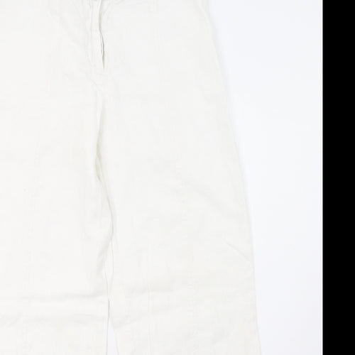 NEXT Womens White   Trousers  Size 12 L32 in