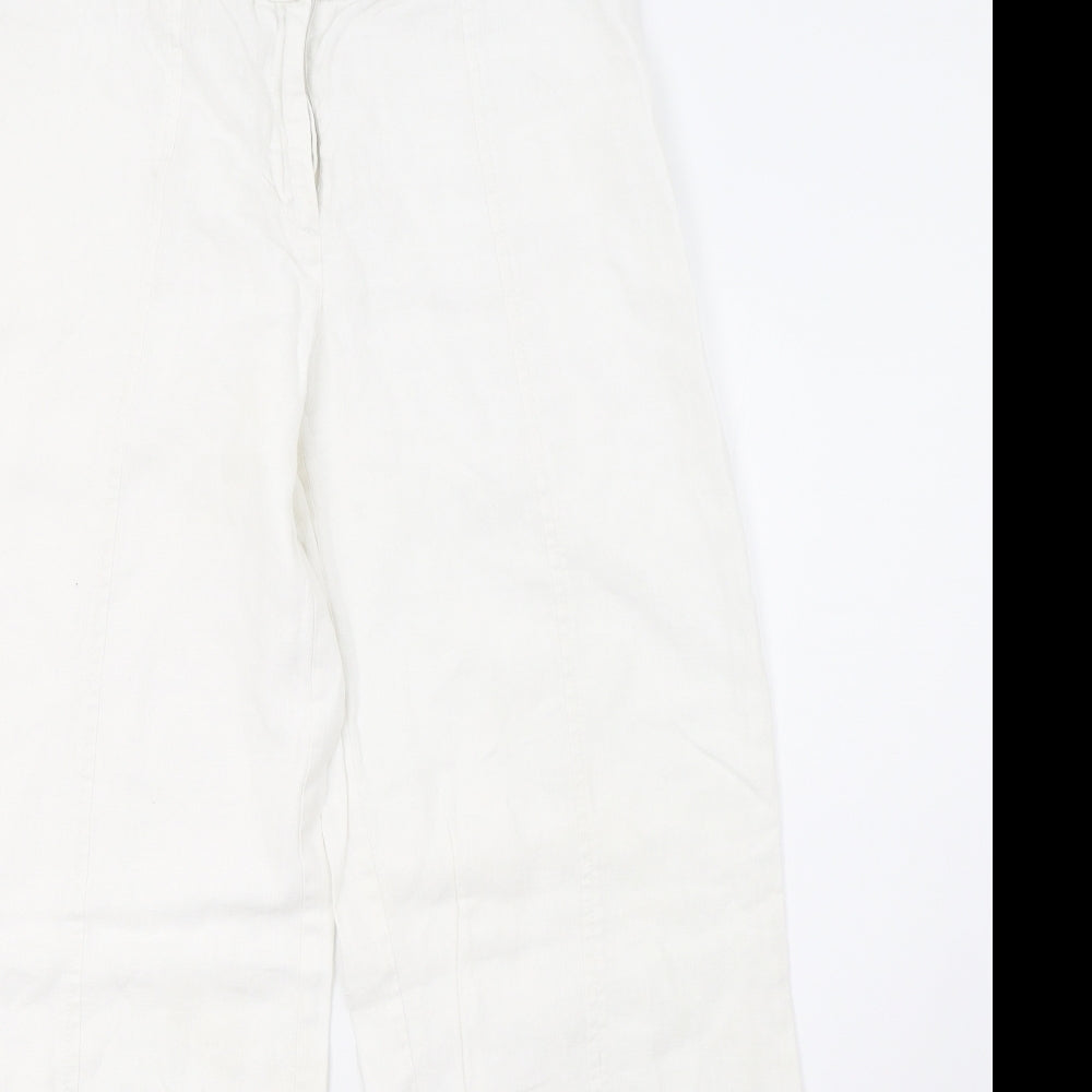 NEXT Womens White   Trousers  Size 12 L32 in