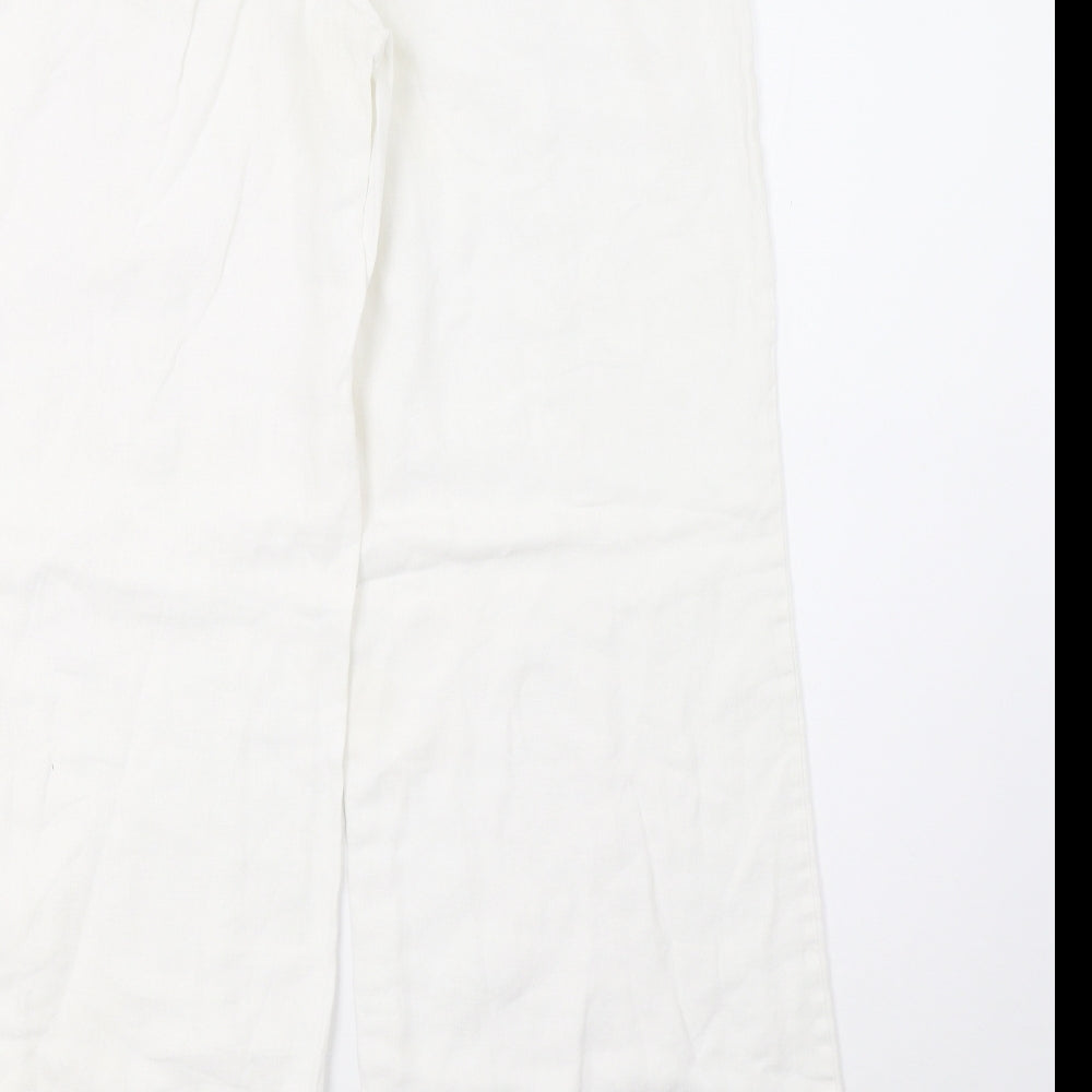 NEXT Womens White   Trousers  Size 12 L32 in