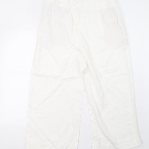 Marks and Spencer Womens White   Trousers  Size 18 L28 in