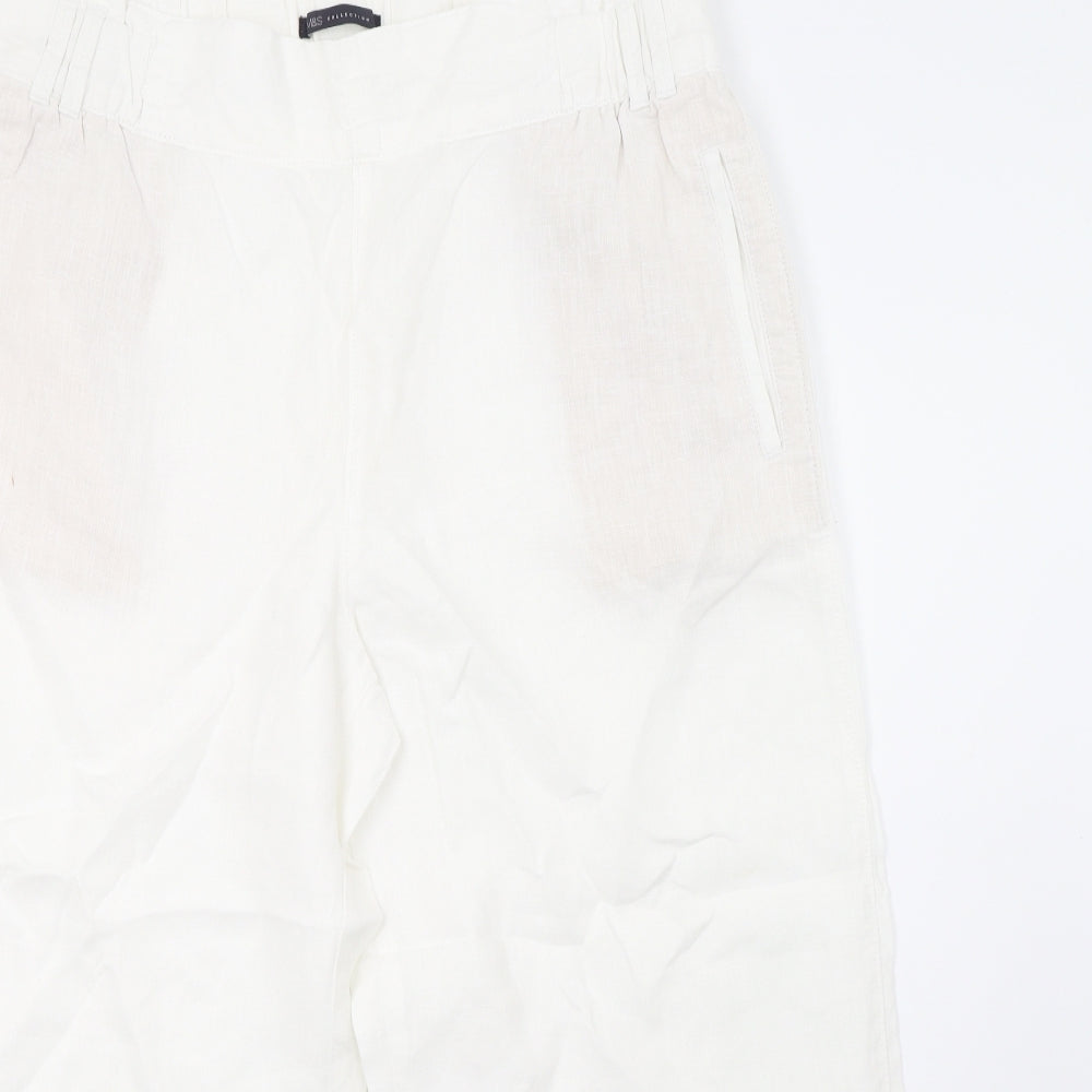 Marks and Spencer Womens White   Trousers  Size 18 L28 in
