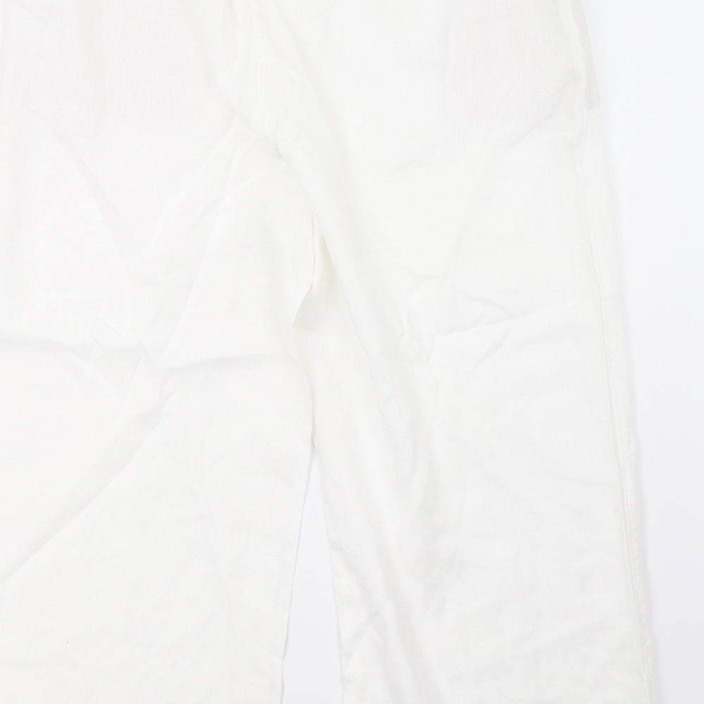 Marks and Spencer Womens White   Trousers  Size 18 L28 in
