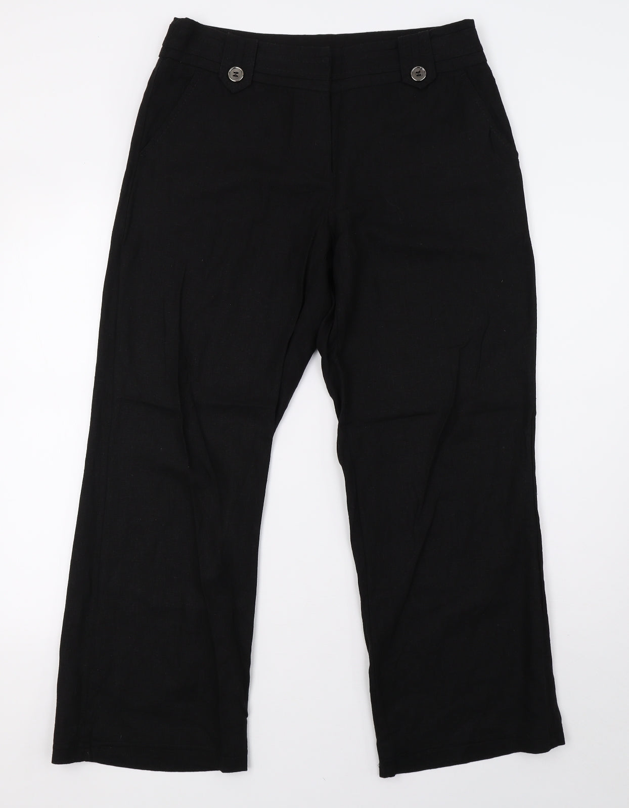 nhs Womens Black   Trousers  Size 12 L28 in