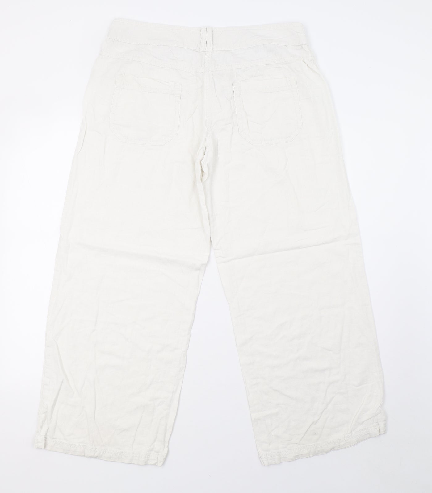 NEXT Womens White   Trousers  Size 14 L27 in