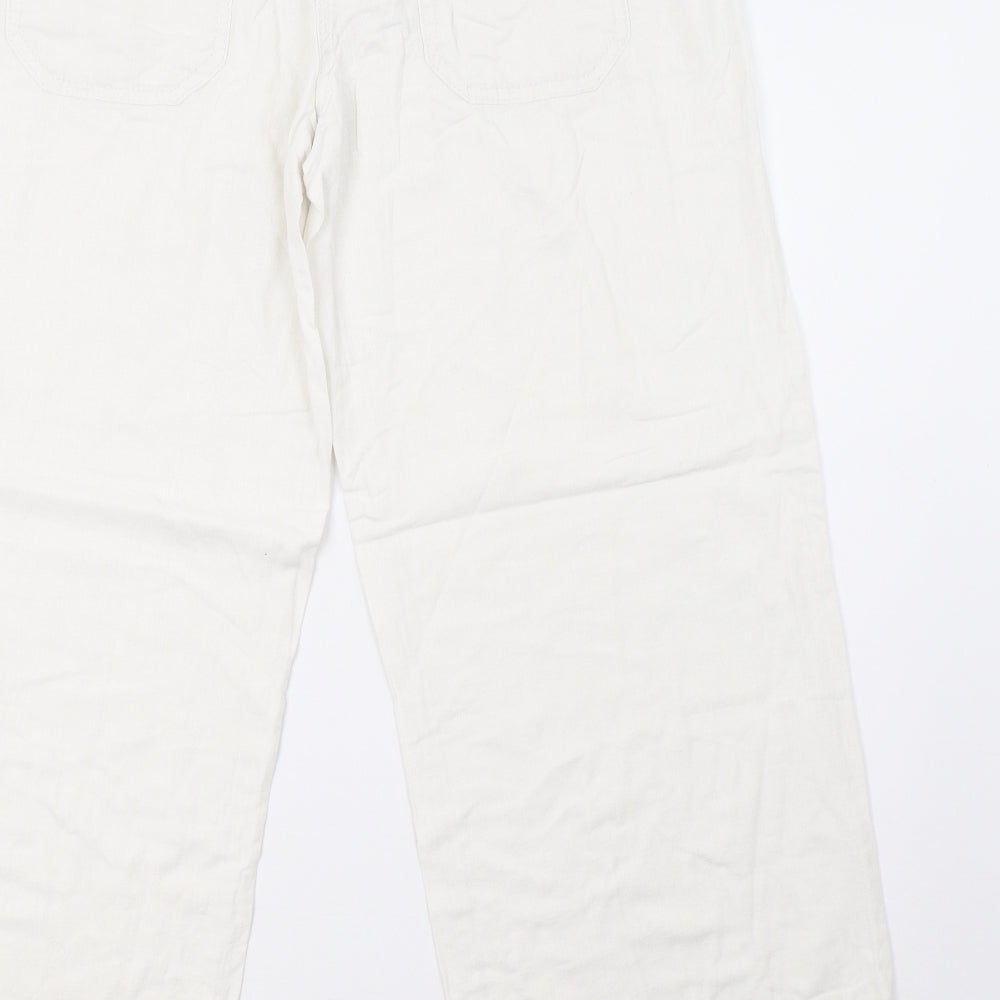 NEXT Womens White   Trousers  Size 14 L27 in