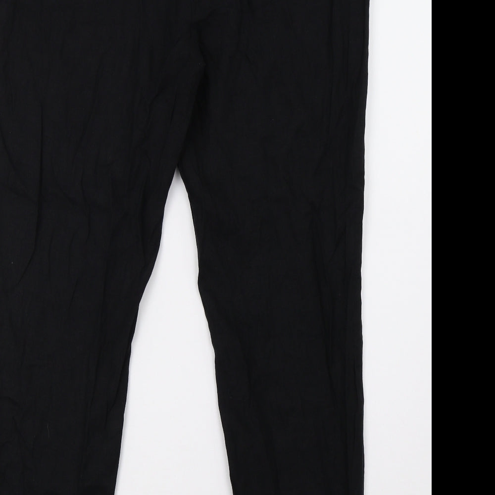 Marks and Spencer Womens Black   Trousers  Size 14 L28 in