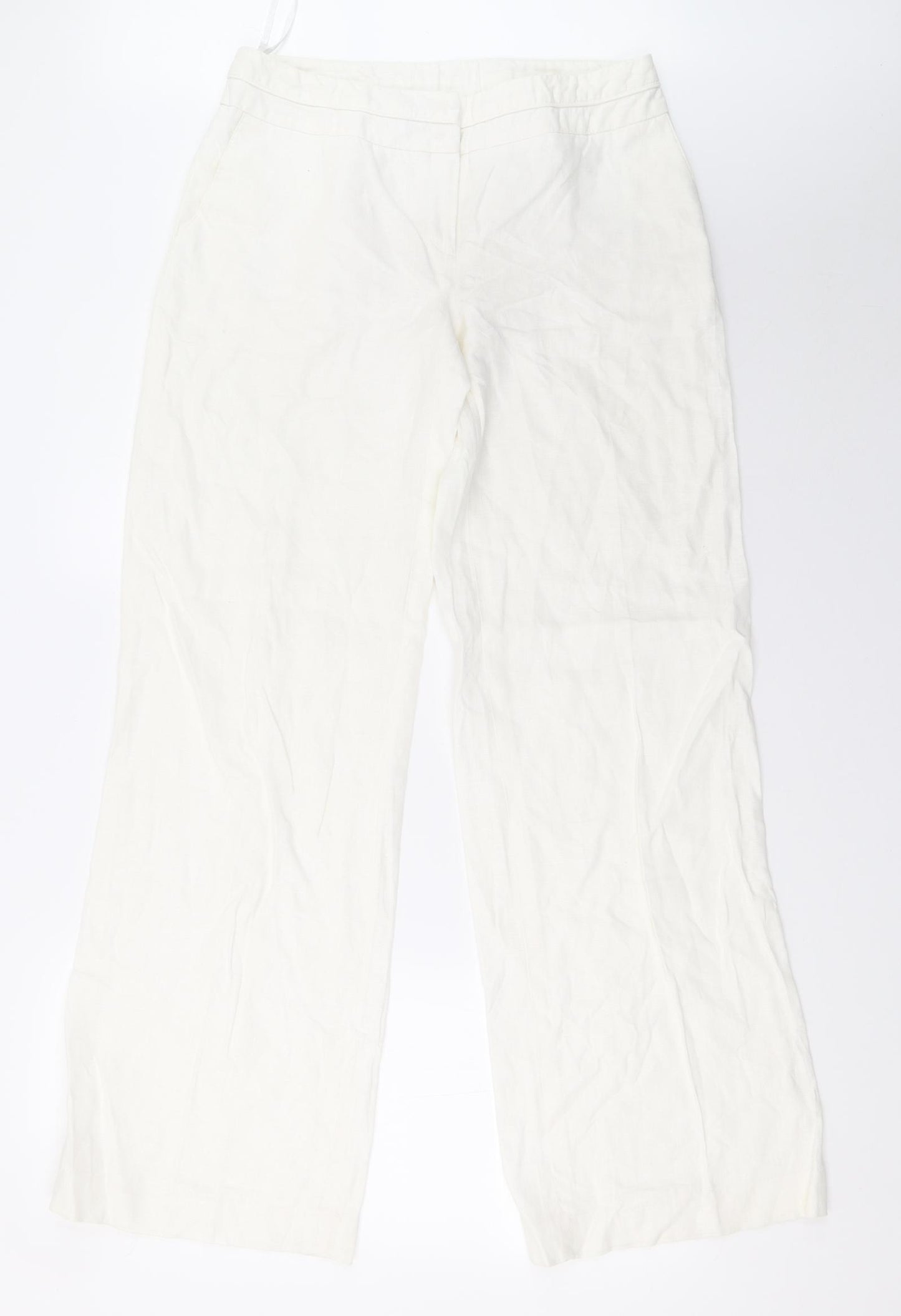 F&F Womens White   Trousers  Size 10 L33 in