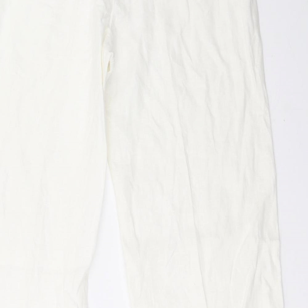 F&F Womens White   Trousers  Size 10 L33 in
