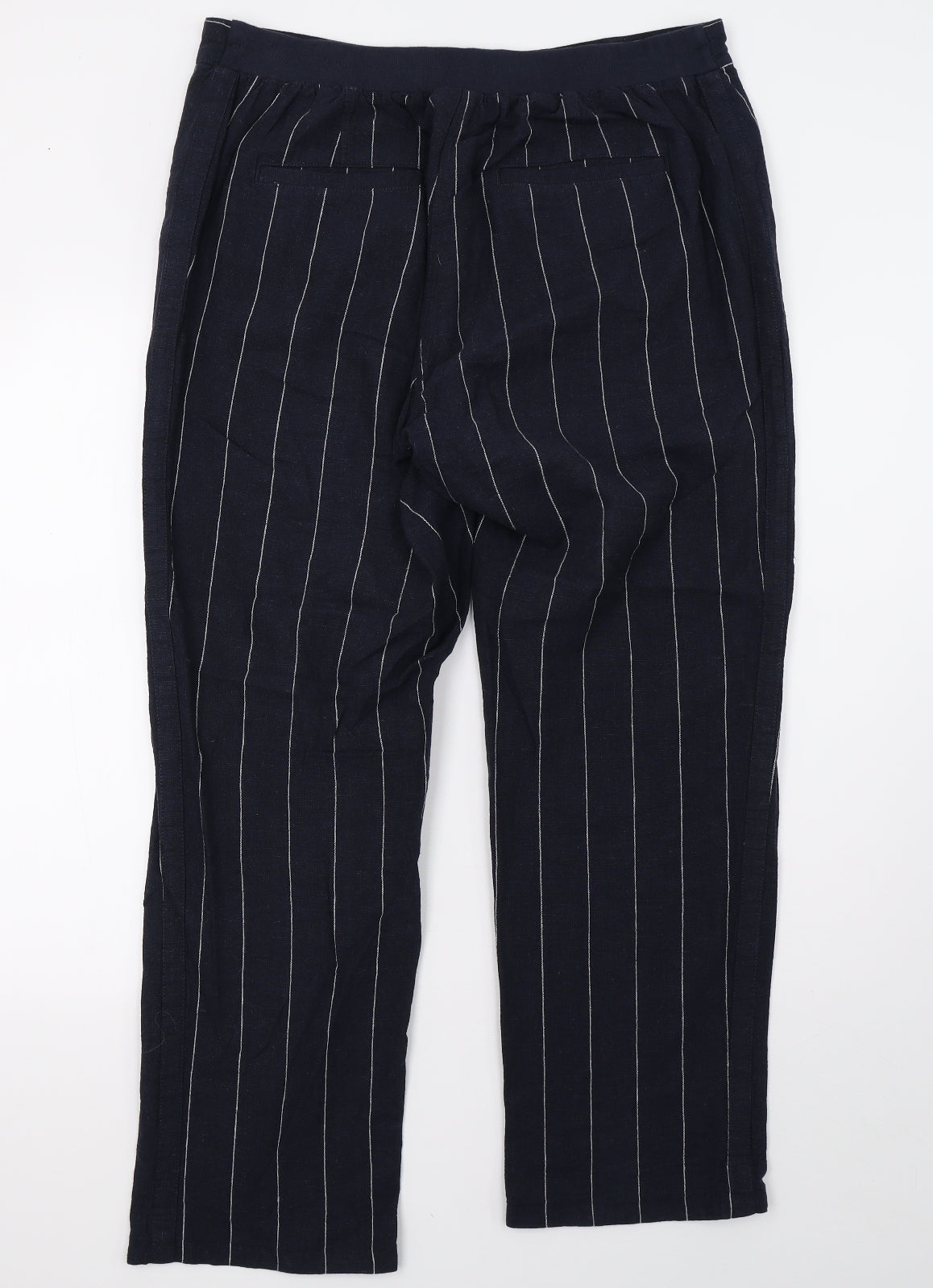 Cotton Traders Womens Blue Striped  Trousers  Size 16 L30 in