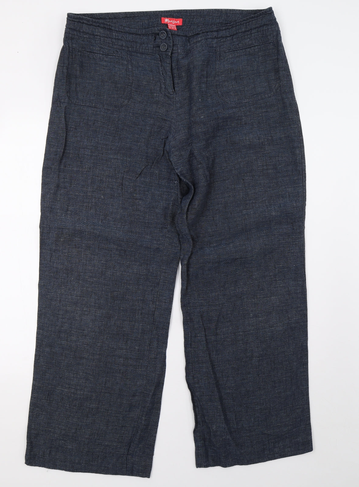 Monsoon Womens Blue   Trousers  Size 16 L31 in