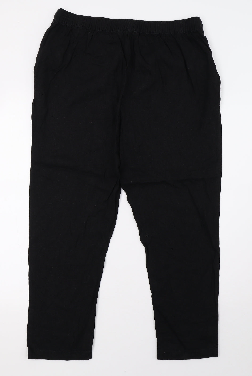Peacocks Womens Black   Trousers  Size 12 L28 in