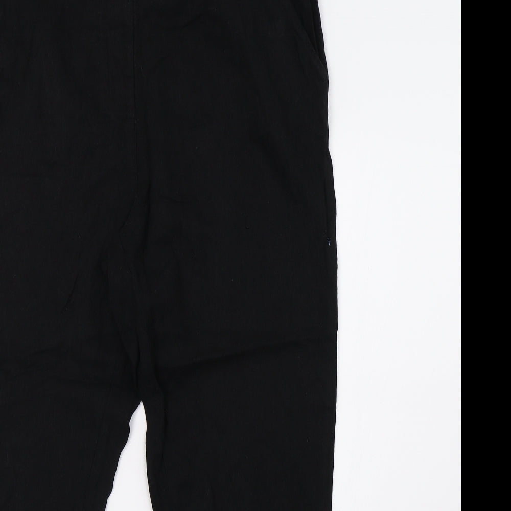 Peacocks Womens Black   Trousers  Size 12 L28 in