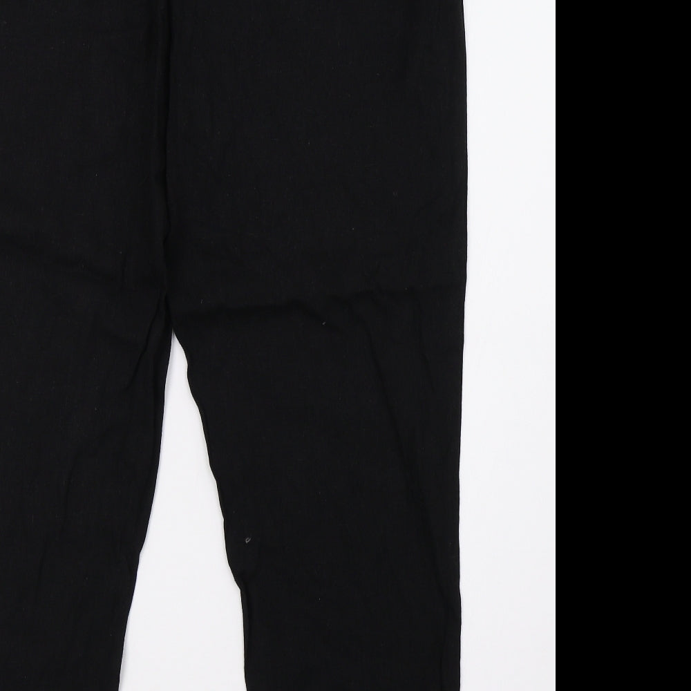 Peacocks Womens Black   Trousers  Size 12 L28 in