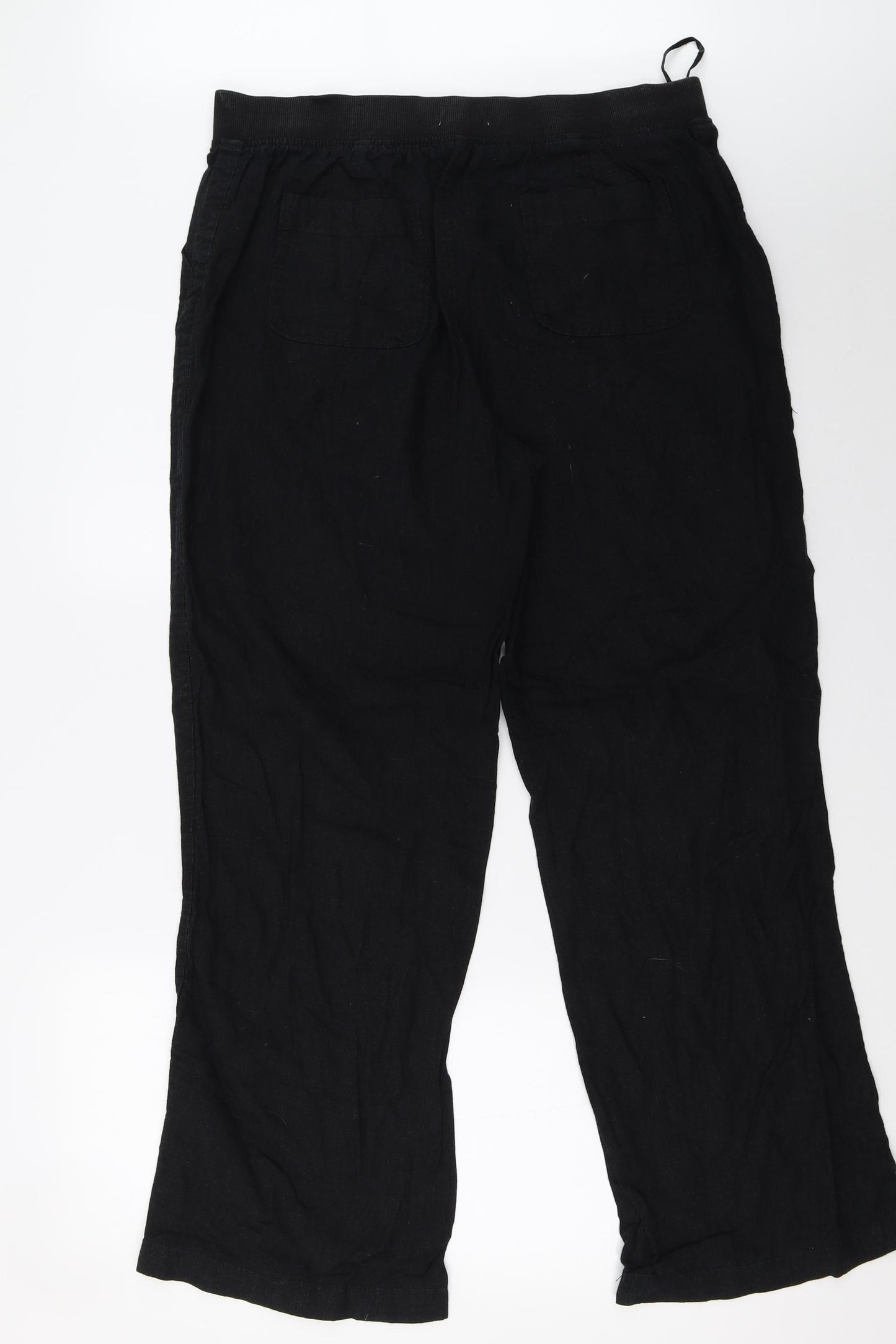 Peacocks Womens Black   Trousers  Size 16 L30 in