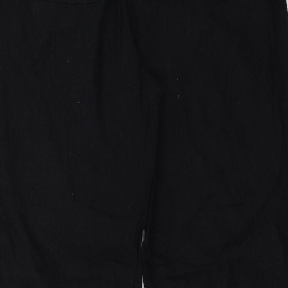 Peacocks Womens Black   Trousers  Size 16 L30 in