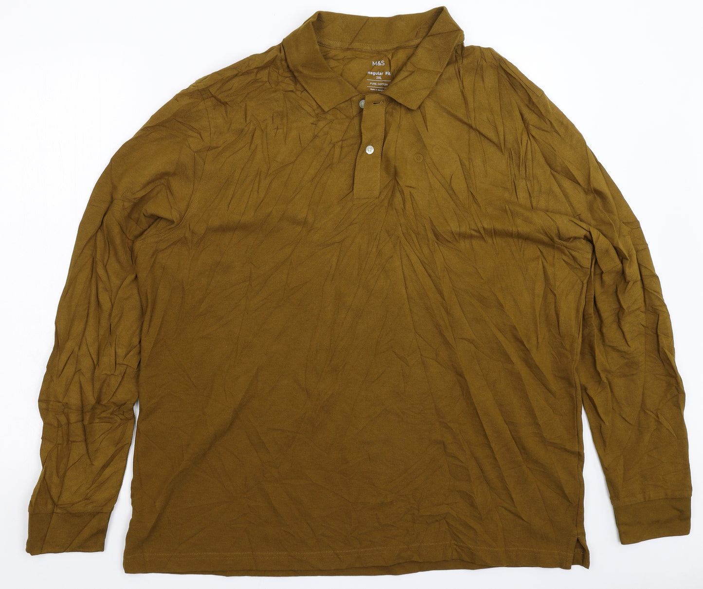 Marks and Spencer Mens Brown    Polo Size 2XL