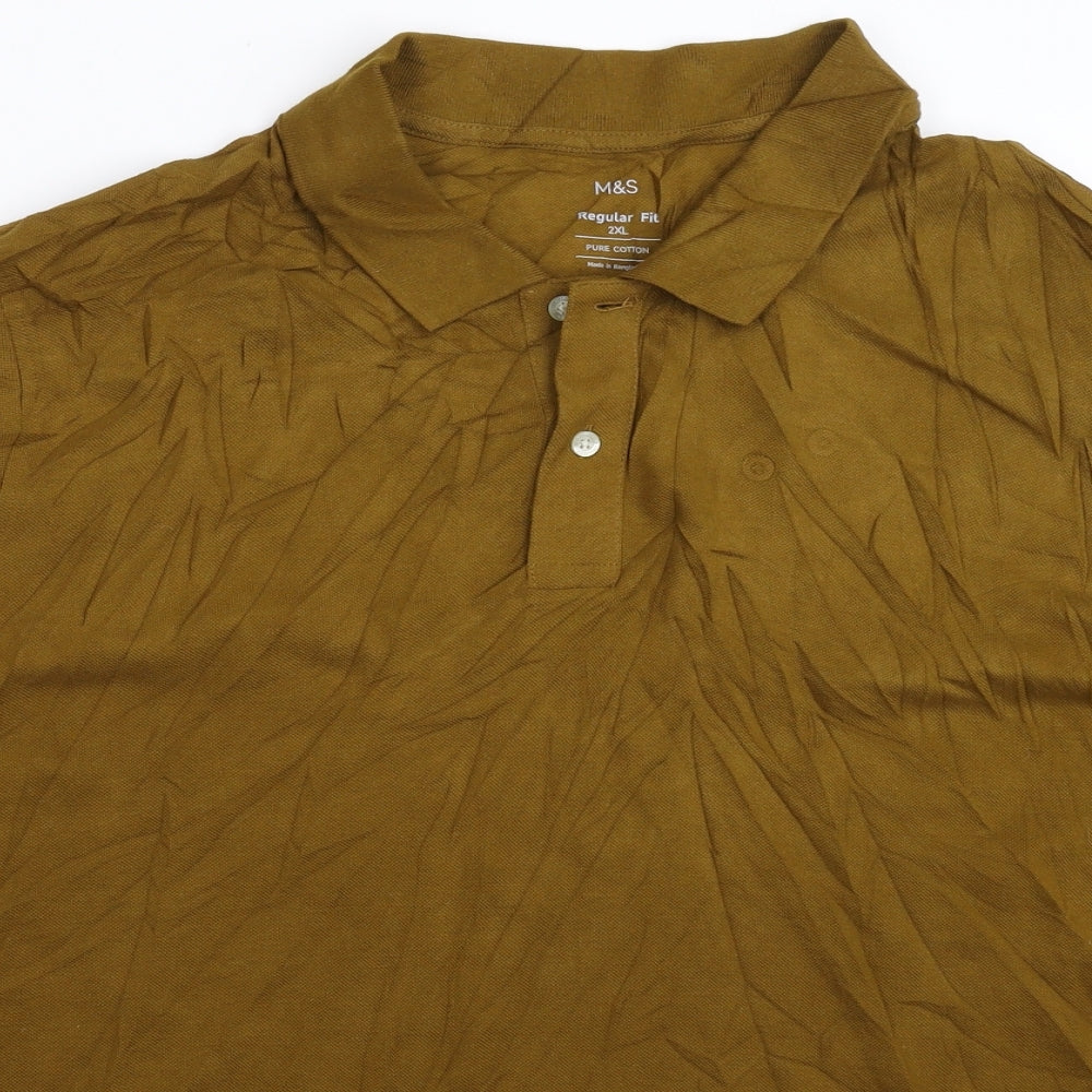 Marks and Spencer Mens Brown    Polo Size 2XL