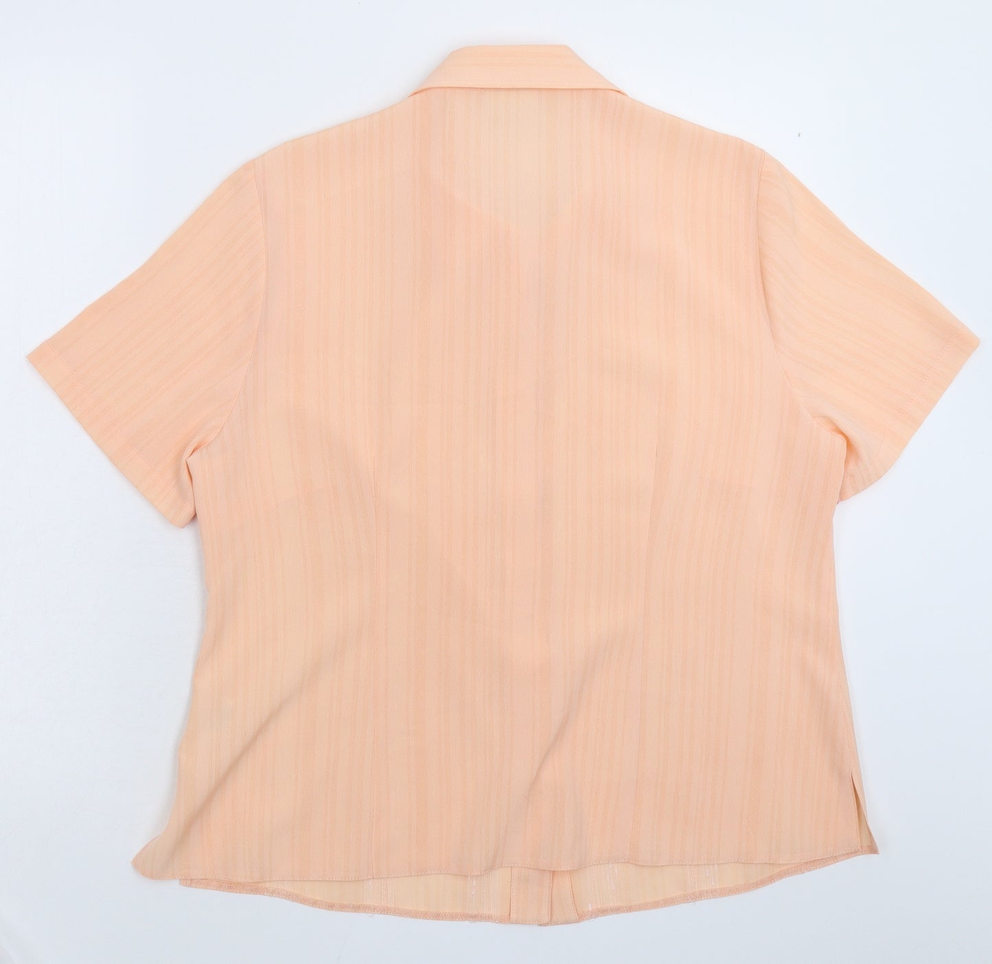 Fosby Womens Pink Striped  Basic Button-Up Size 16