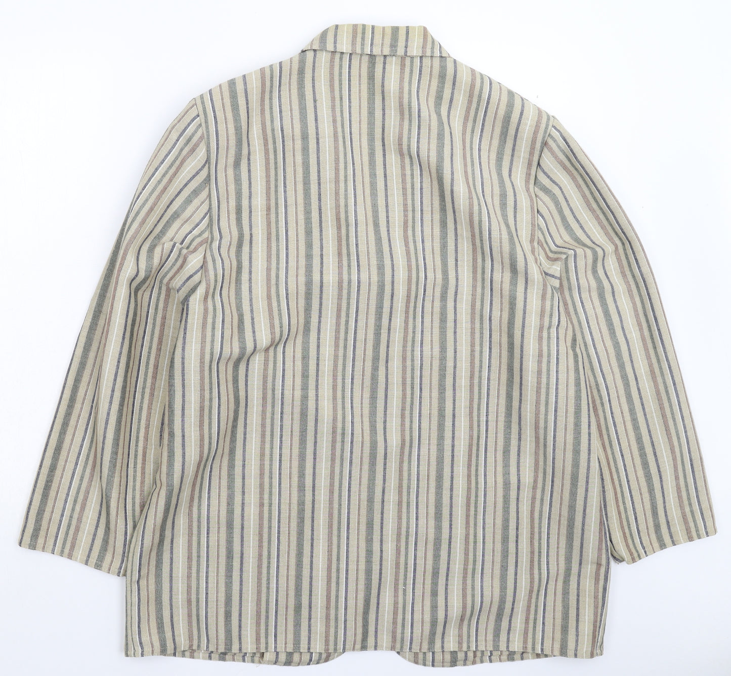 Marks and Spencer Womens Grey Striped  Jacket Blazer Size 18