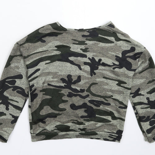 New Look Girls Multicoloured Camouflage  Pullover Jumper Size 10-11 Years