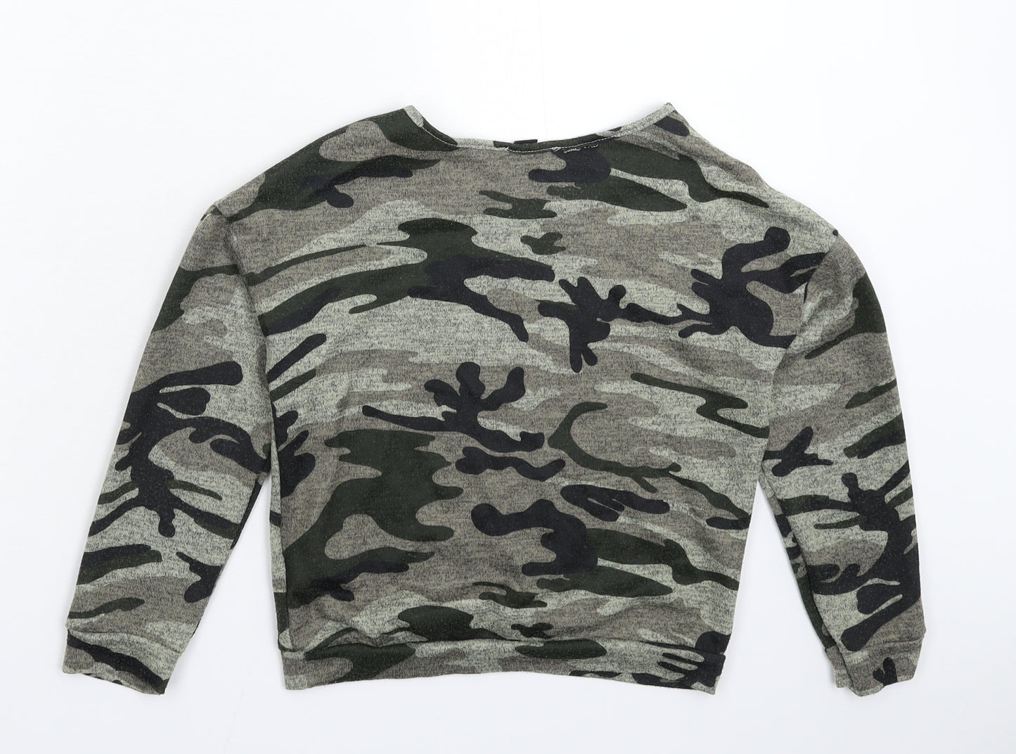 New Look Girls Multicoloured Camouflage  Pullover Jumper Size 10-11 Years