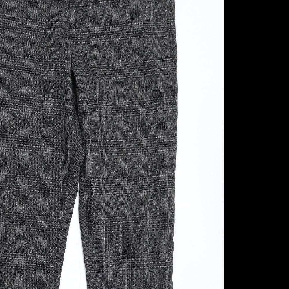 H&M Mens Grey Check  Trousers  Size 34 L29 in