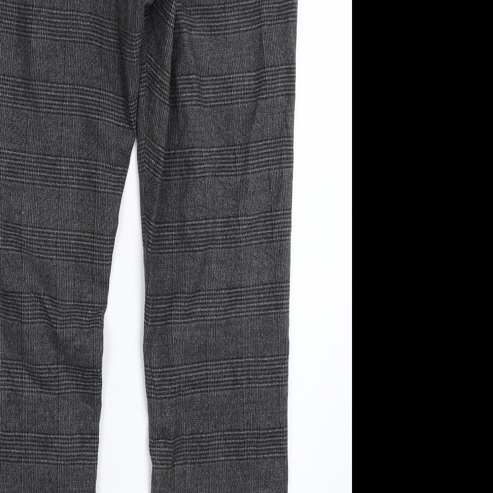 H&M Mens Grey Check  Trousers  Size 34 L29 in