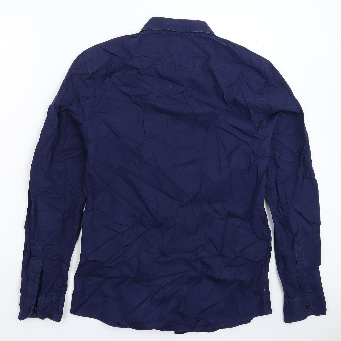 AUBIN & WILLS Mens Blue    Button-Up Size M