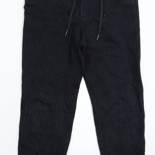 Mango Womens Blue Striped  Trousers  Size 28 in L25 in