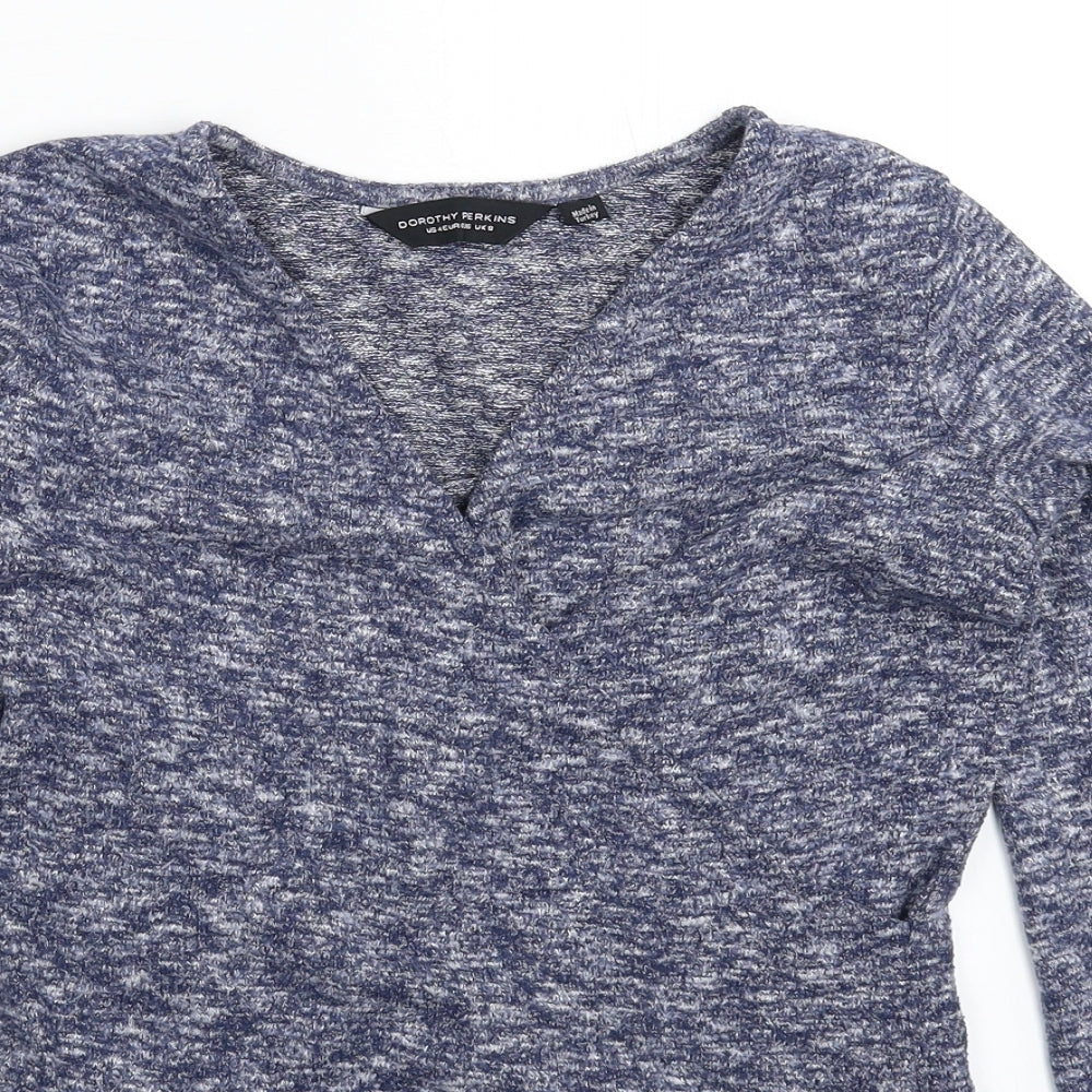 Dorothy Perkins Womens Blue  Knit Pullover Jumper Size 8