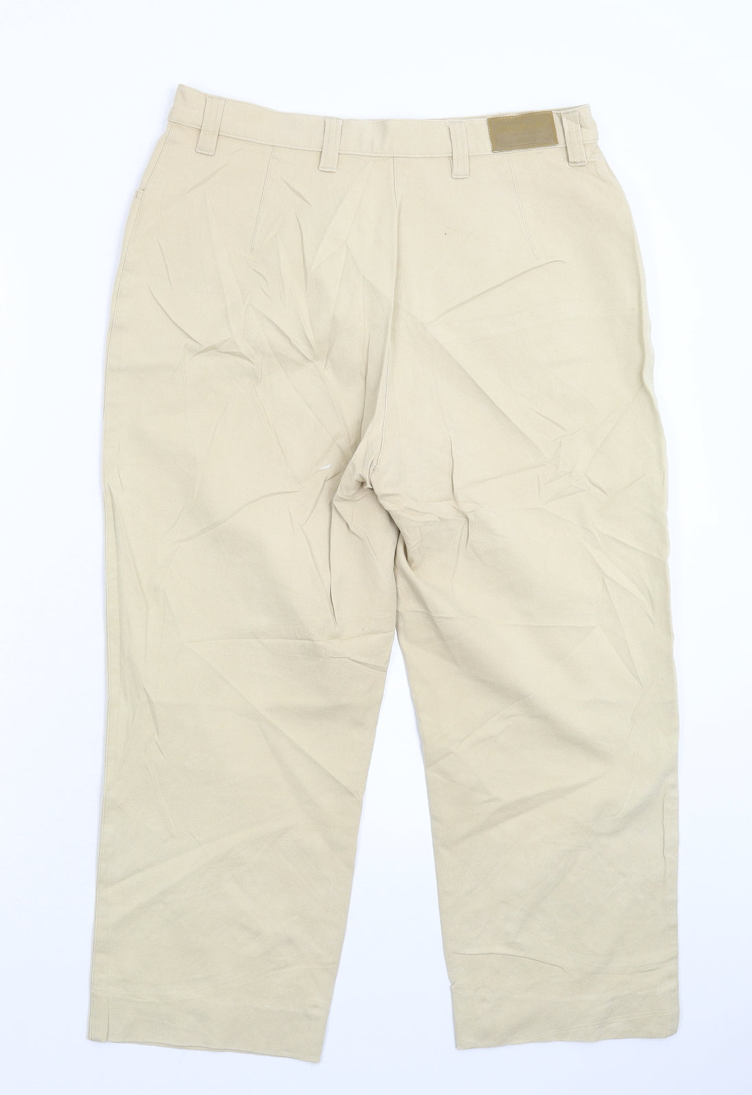 MICHELE Womens Beige  Denim Cropped Jeans Size 16 L23 in