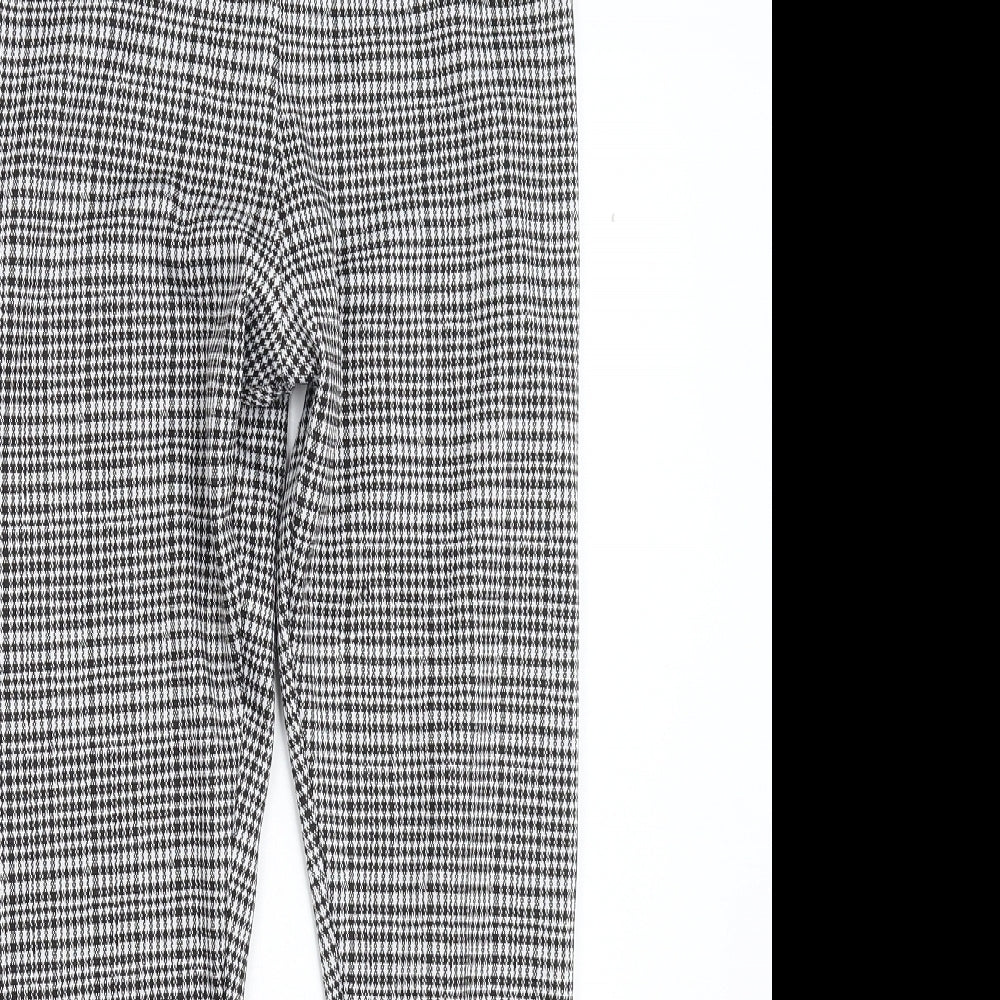 Nutmeg Womens Grey Houndstooth  Jegging Leggings Size 10 L25 in
