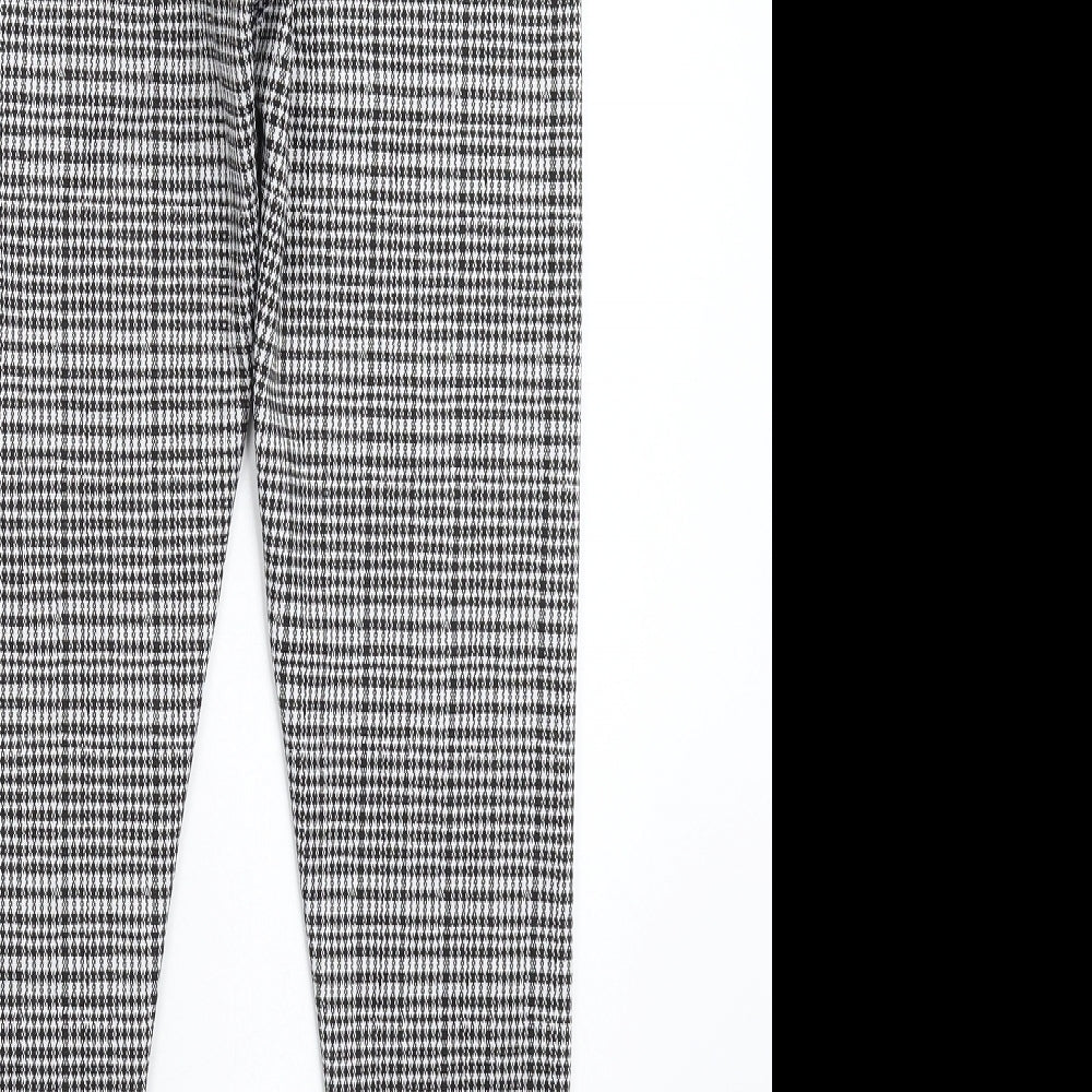Nutmeg Womens Grey Houndstooth  Jegging Leggings Size 10 L25 in