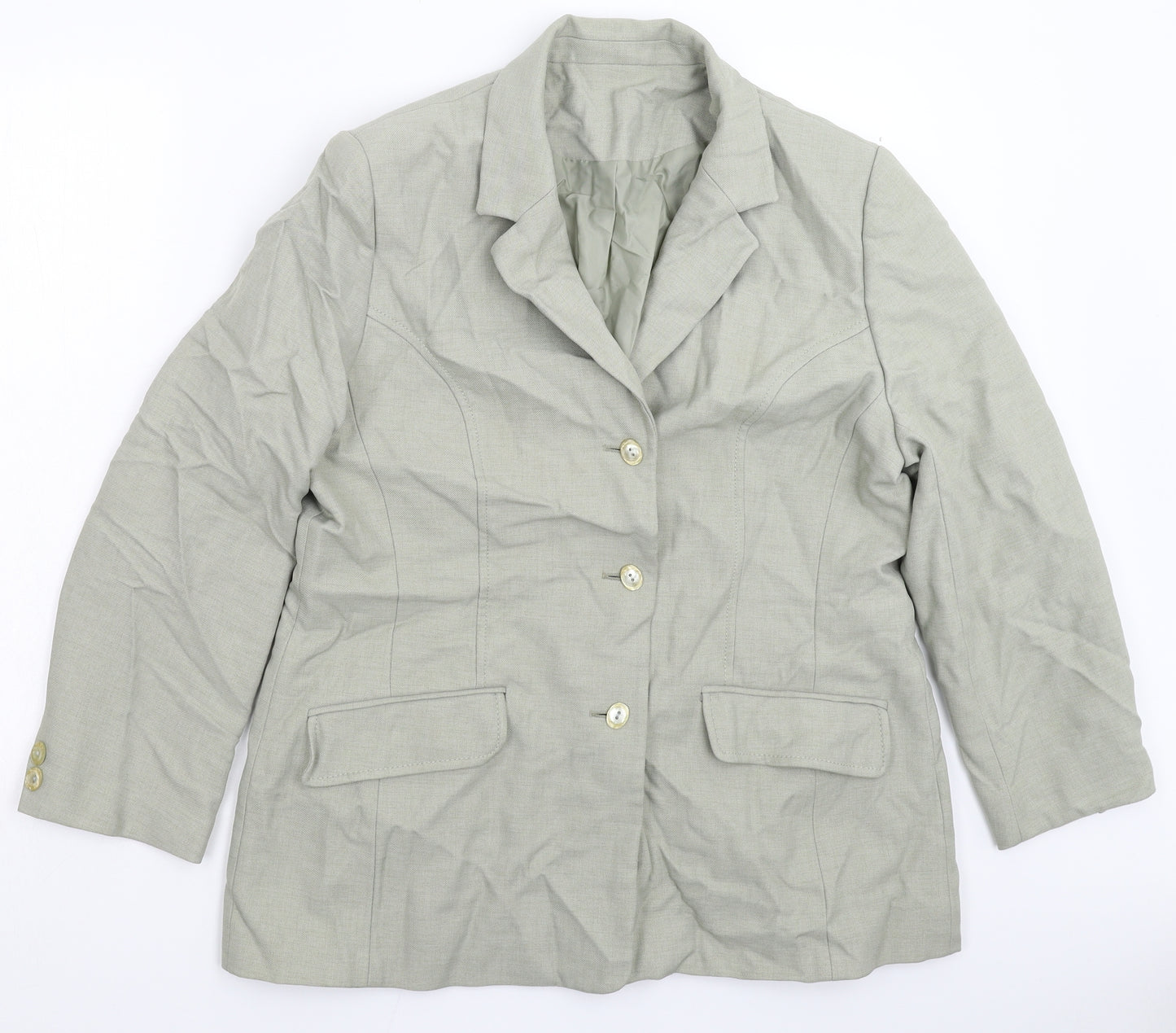 Preworn Womens Green   Jacket Suit Jacket Size 16
