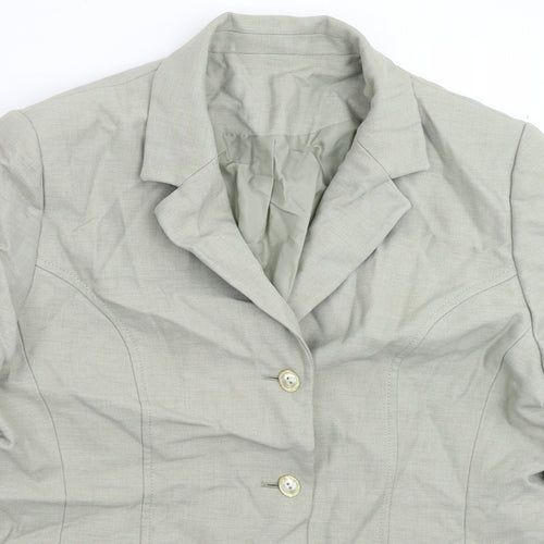 Preworn Womens Green   Jacket Suit Jacket Size 16