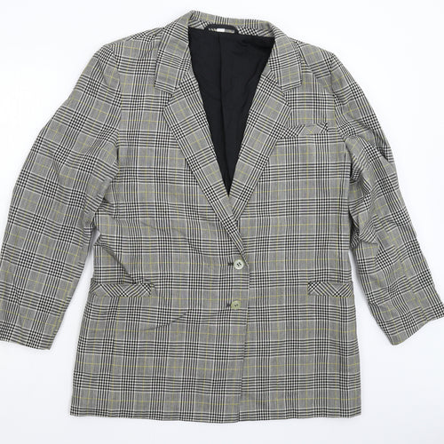 Preworn Womens Grey Check  Jacket Suit Jacket Size XL