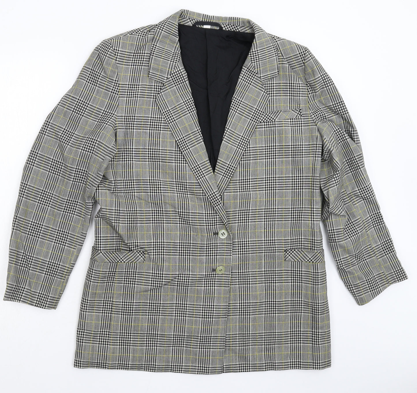 Preworn Womens Grey Check  Jacket Suit Jacket Size XL
